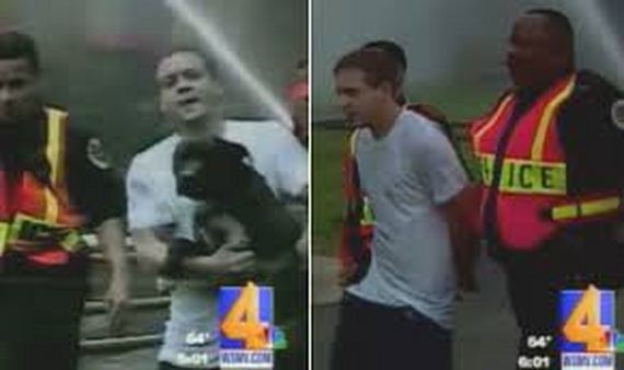 Man Arrested For Saving His Dog From A Burning Home