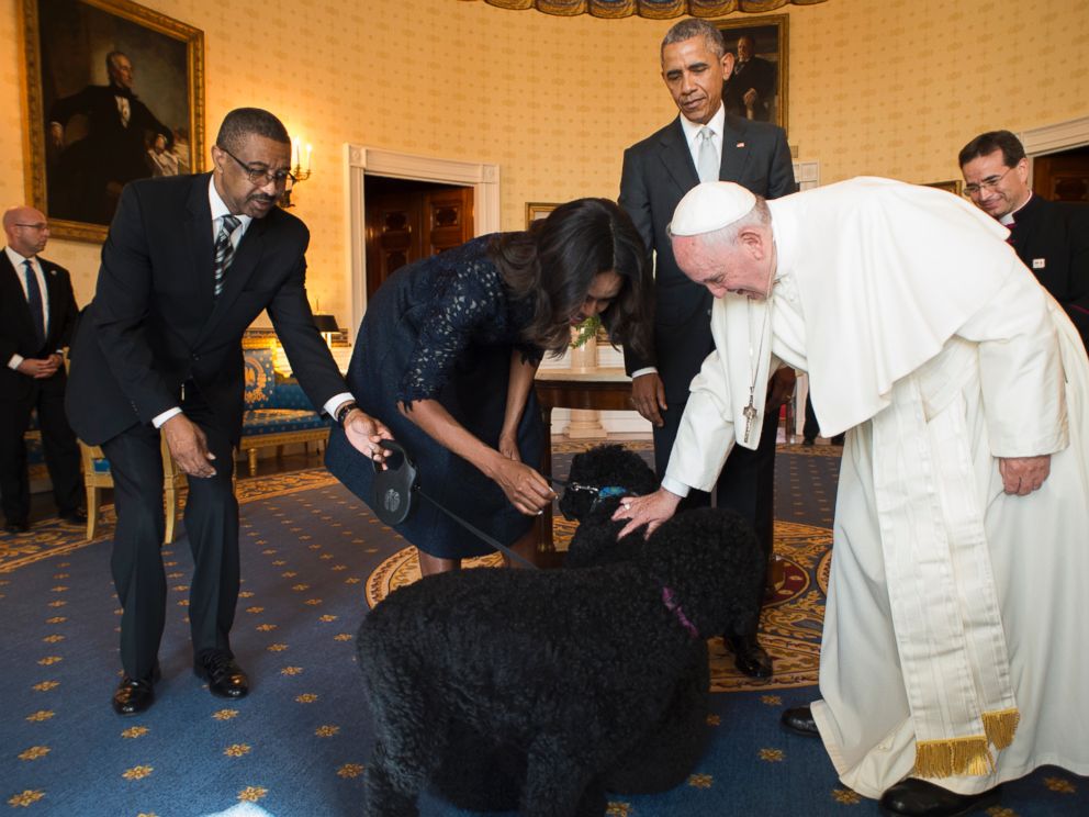 Pope Francis Meets Dogs During Historic White House Visit