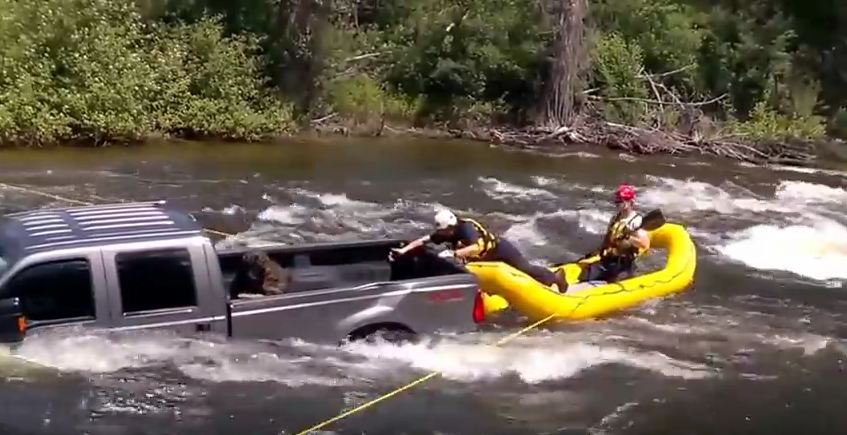 CAUGHT ON VIDEO: Dog Trapped In Submerged Truck Bed, But You’ll Be Cheering By The End!