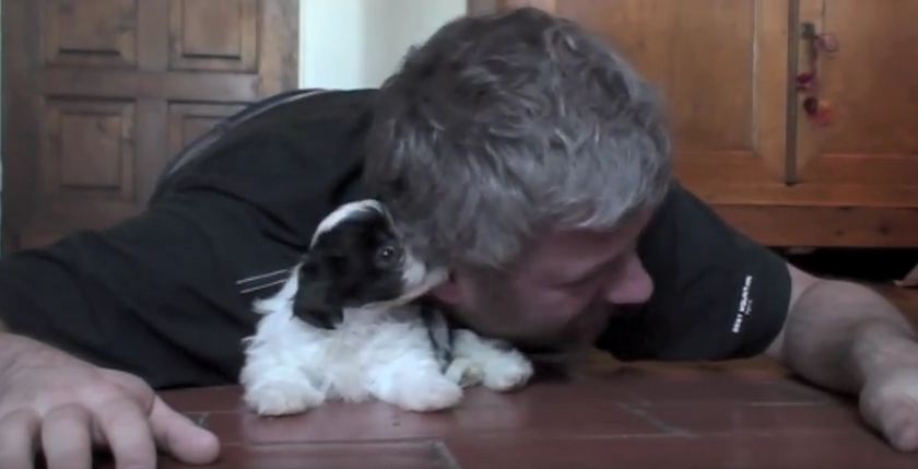 Watching This Man Play With An Itty-Bitty Puppy Will Put A Smile On Your Face