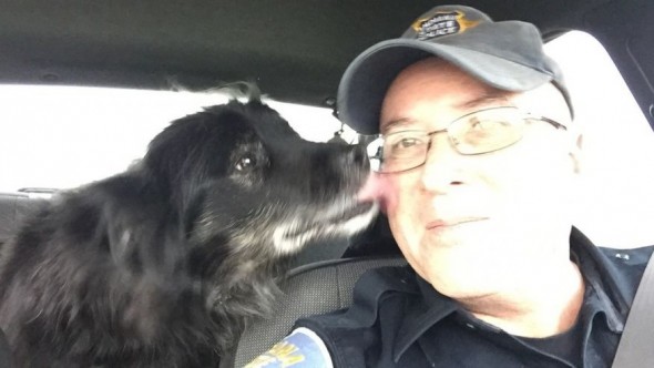 State Trooper Rescues Dog from Busy Highway