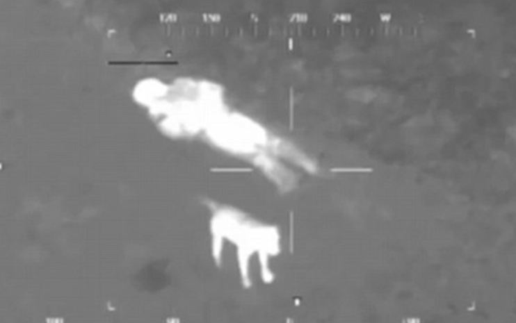 Police Thermal Image Camera Catches The Selfless Actions Of One VERY Loyal Dog