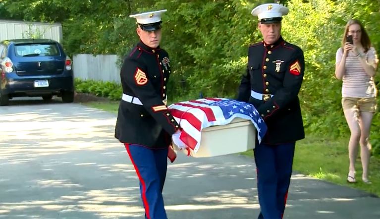 A Little Hero Dog Died, Then 2 Marines Grab His Tiny Casket And Bring Him Home