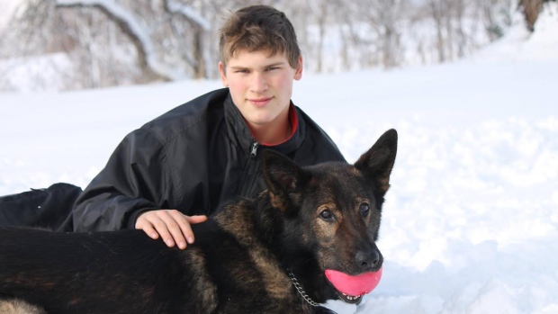 Elderly Man Who Broke His Hip While Skiing Is Rescued by a Young Man and His Dog