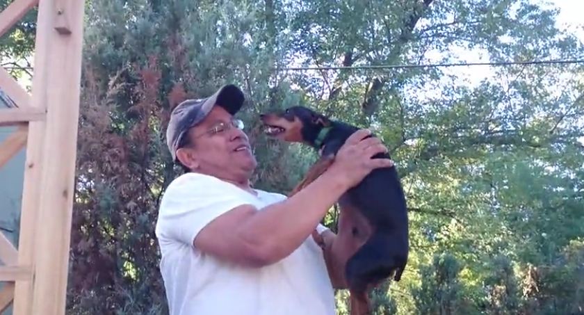 Dog reunites with previous owner after 2 years