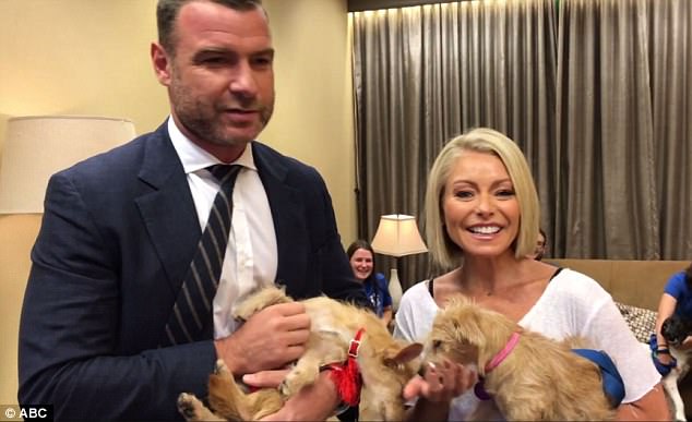 Liev Schreiber Visits Hurricane Harvey Dogs Backstage And Adopts Two On The Spot