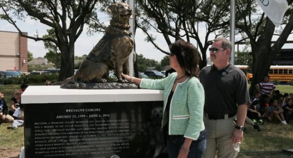 Remembering Bretagne: 9/11 Search Dog Honored With Statue in Texas