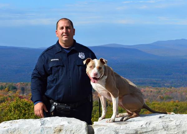 Pit Bull Puppy Chained In The Snow Has Her Cries For Help Answered By A Cop