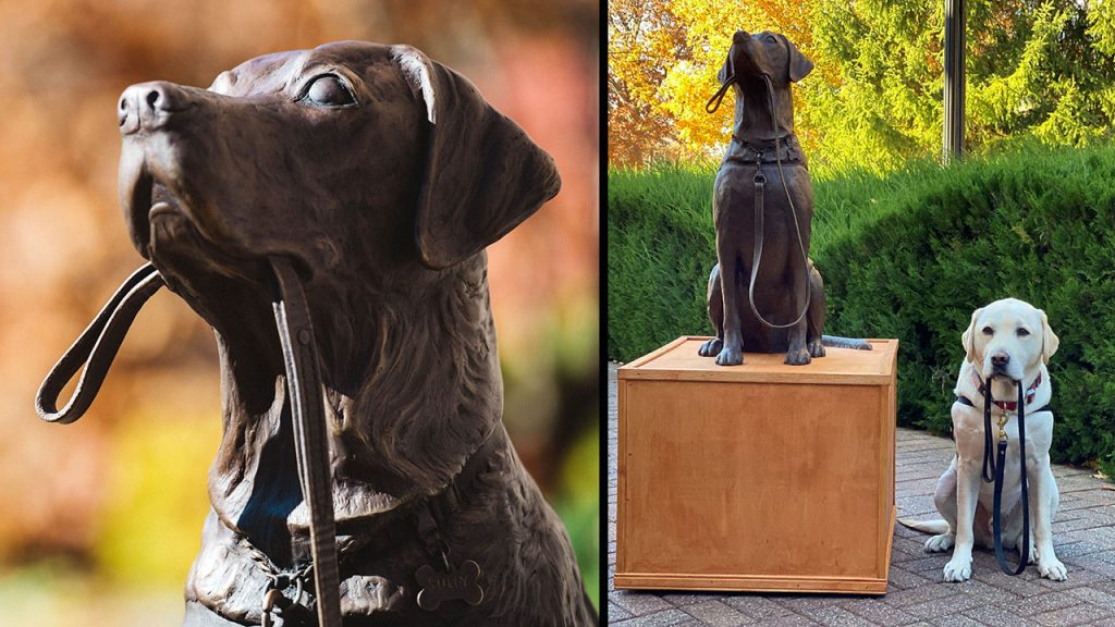 President George Bush’s Dog Sully Received His Bronze Statue