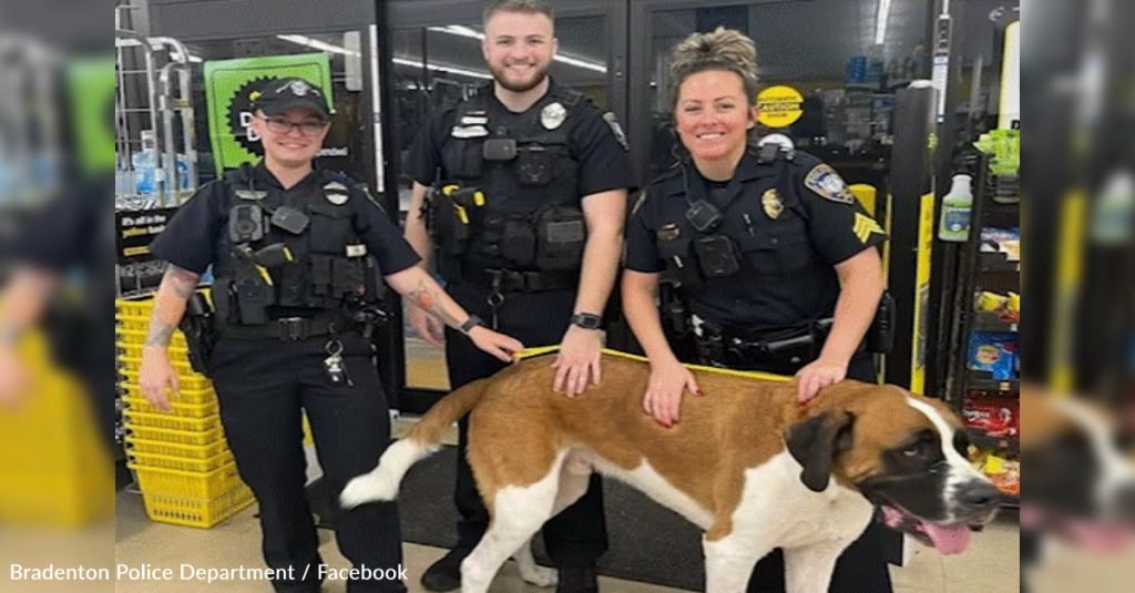 Police Escort ‘Giant Dog’ Out Of Dollar General When He Refuses To Leave